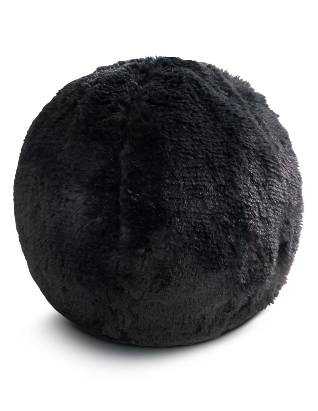 Set 2 Cojines Coprire Esfera Peluche 30cm Negro