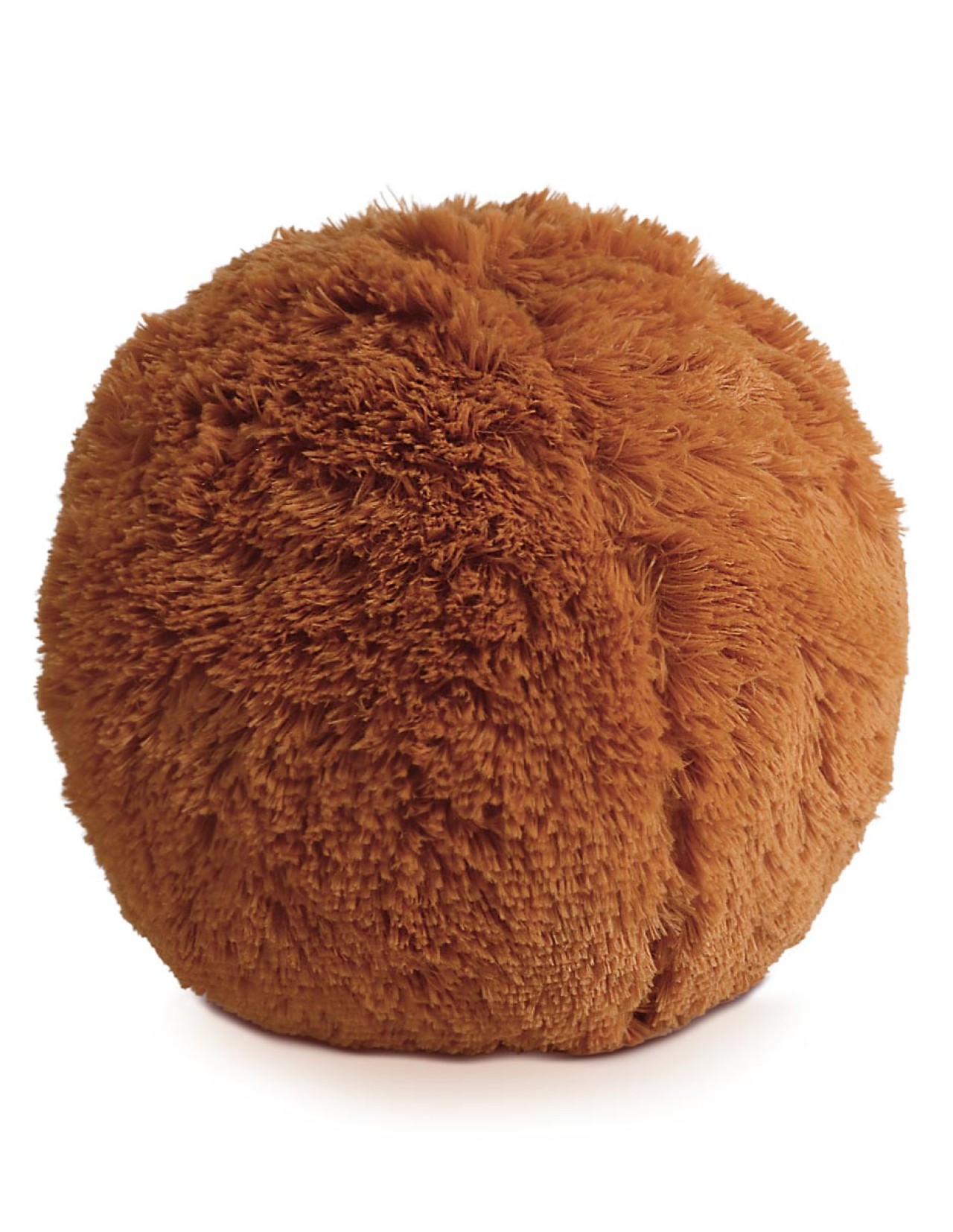 Set 2 Cojines Coprire Esfera Peluche 30cm Marrón Claro