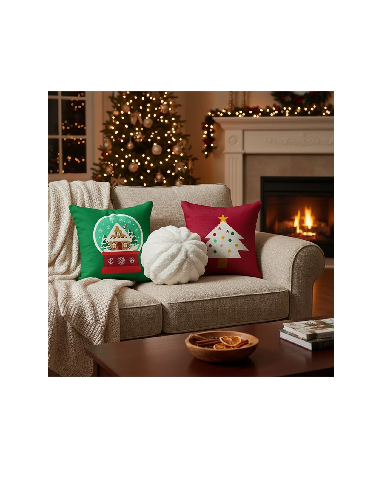 Set de 3 Cojines Decorativos Navideños