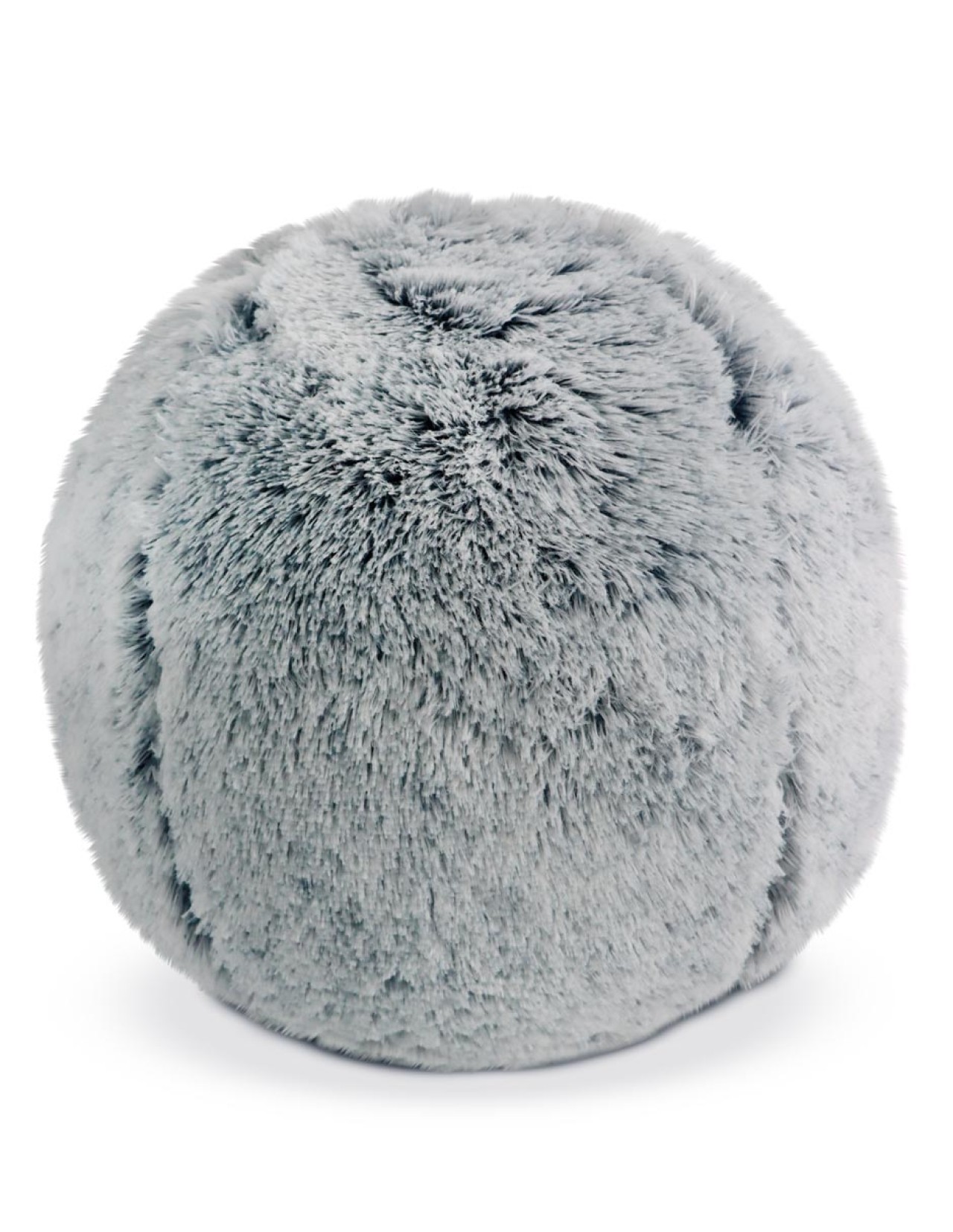 Set 2 Cojines Coprire Esfera Peluche 30cm Gris Jaspe