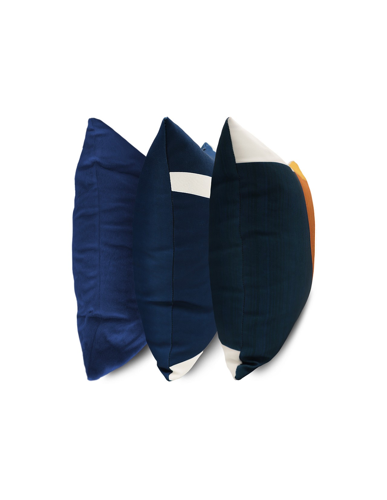 Set de 3 Cojines Coprire 45 cm Azul Marino