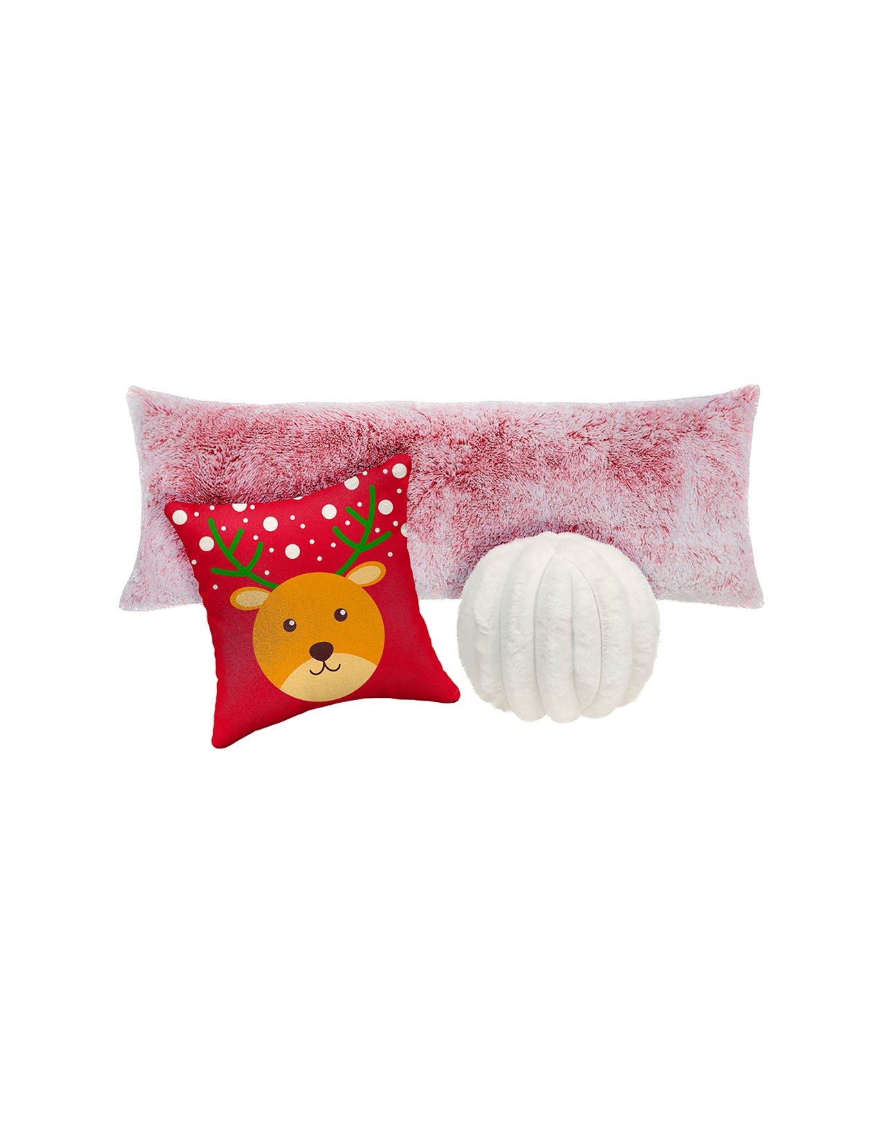 Body Pillow y Set de 2 Cojines Decorativos Navideños