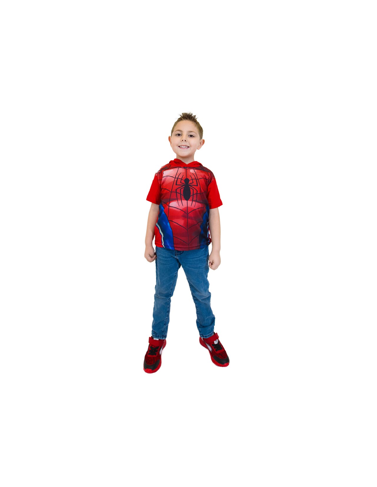 Set 2 Playeras Disfraz Marvel Spider-man Rojo para niño