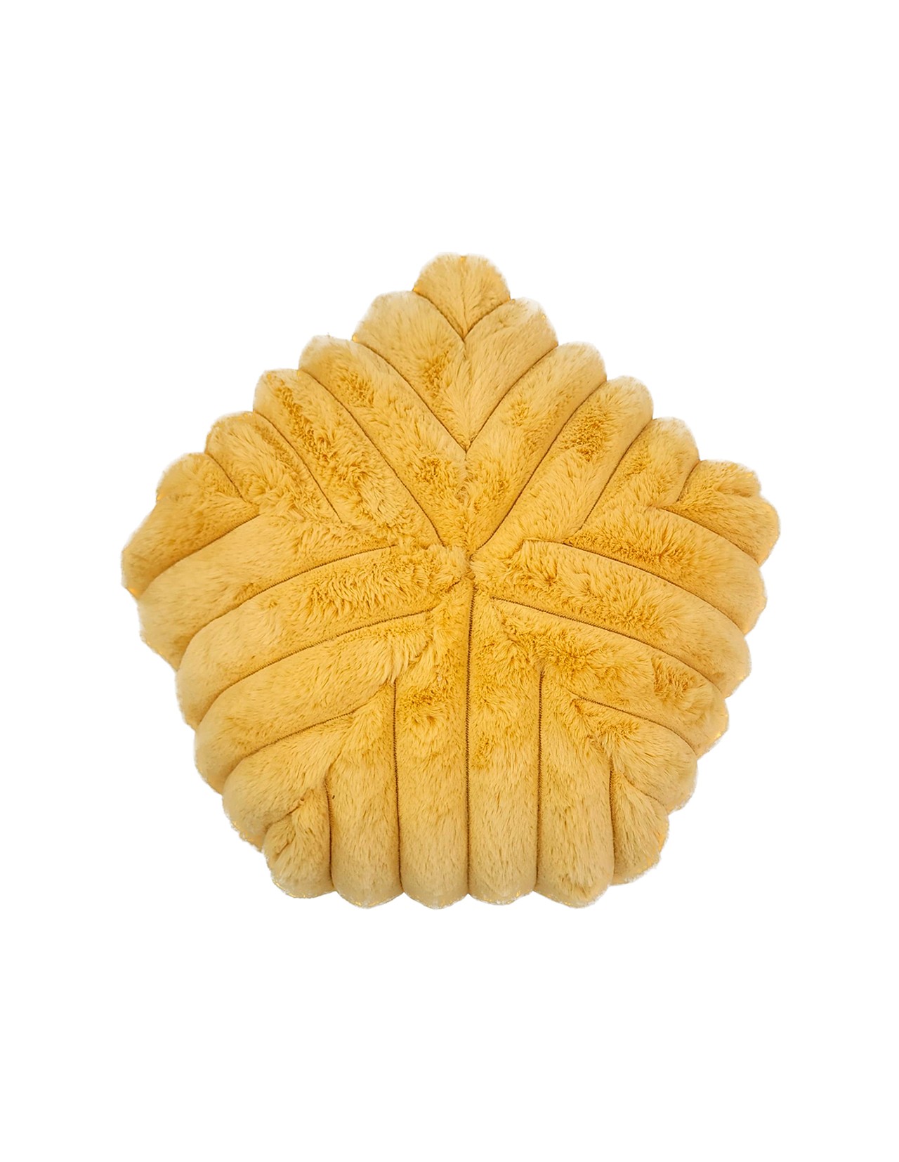 Puff Sacoos Taburete Reposapies Peluche Mostaza