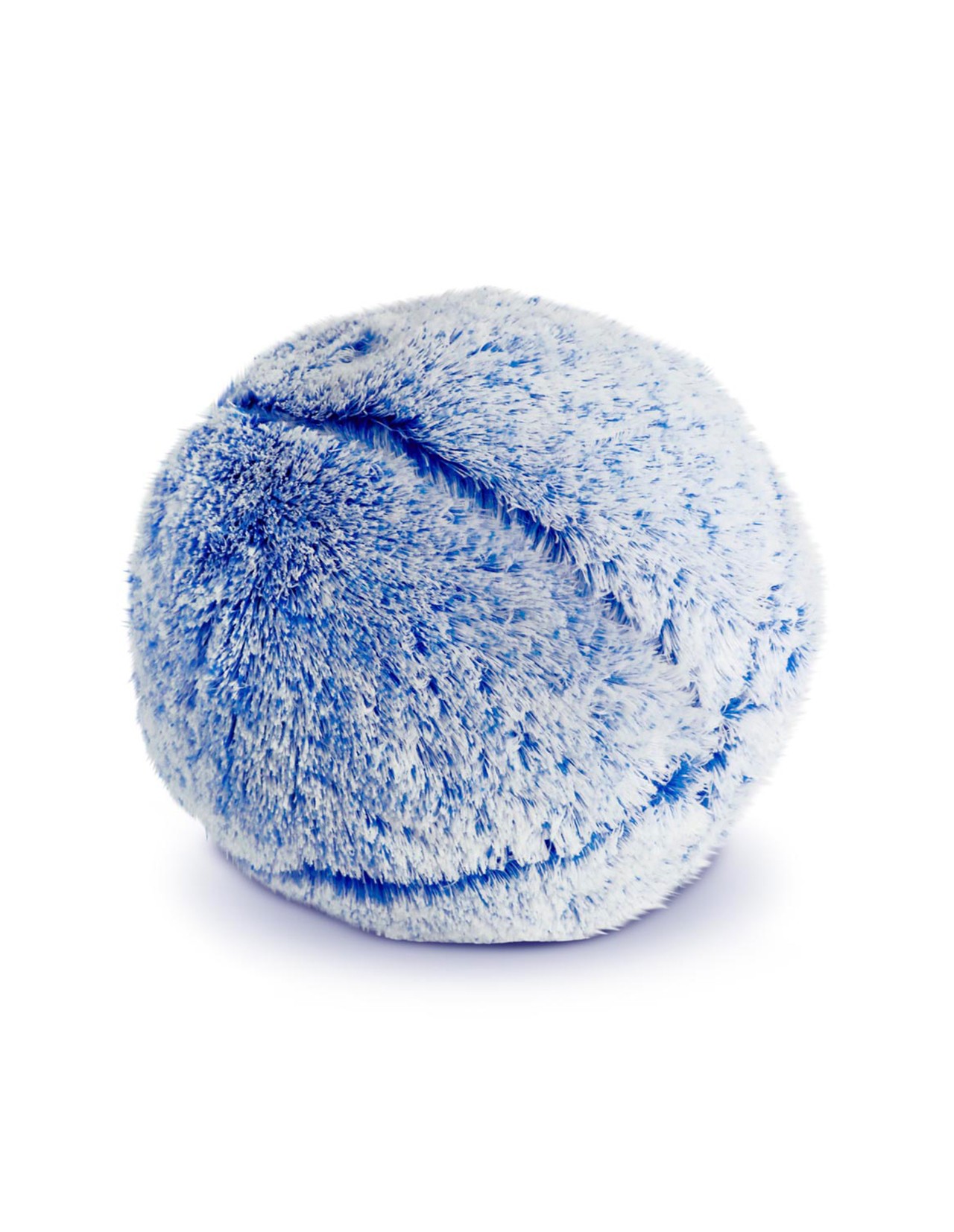 Set 2 Cojines Coprire Esfera Peluche 30cm Azul Jaspe