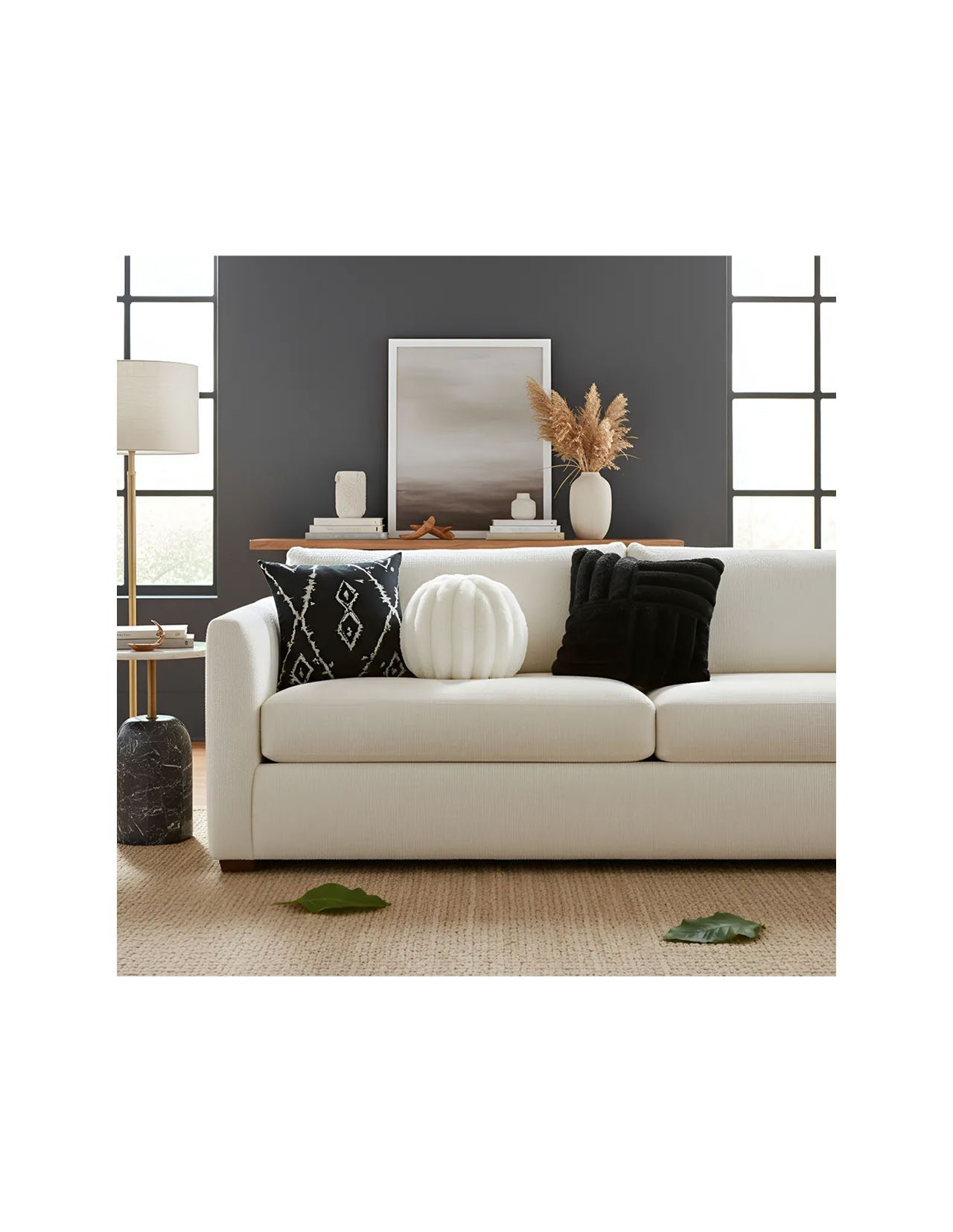 Set de 3 Cojines Coprire Premium 45cm Negro