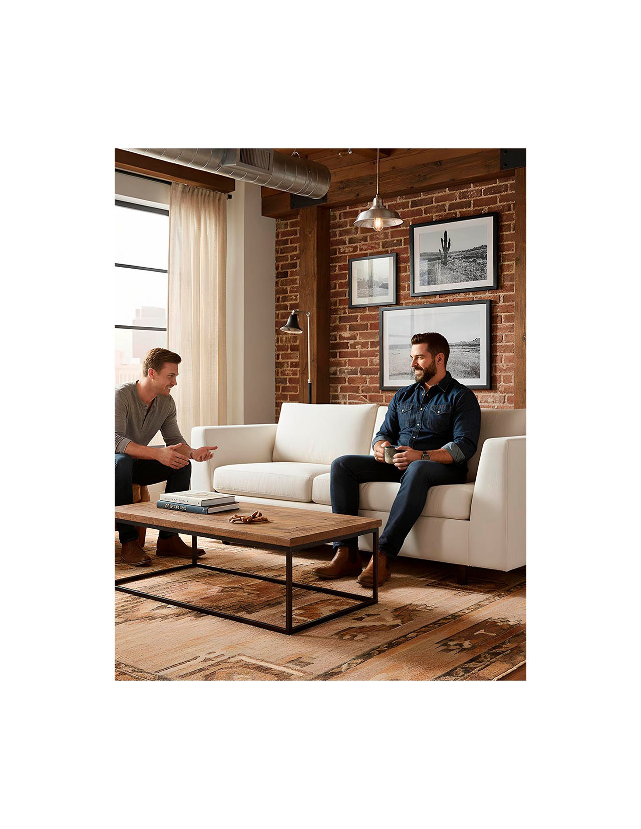 Sillón Coprire 2 Plazas Moderno Sistine Beige