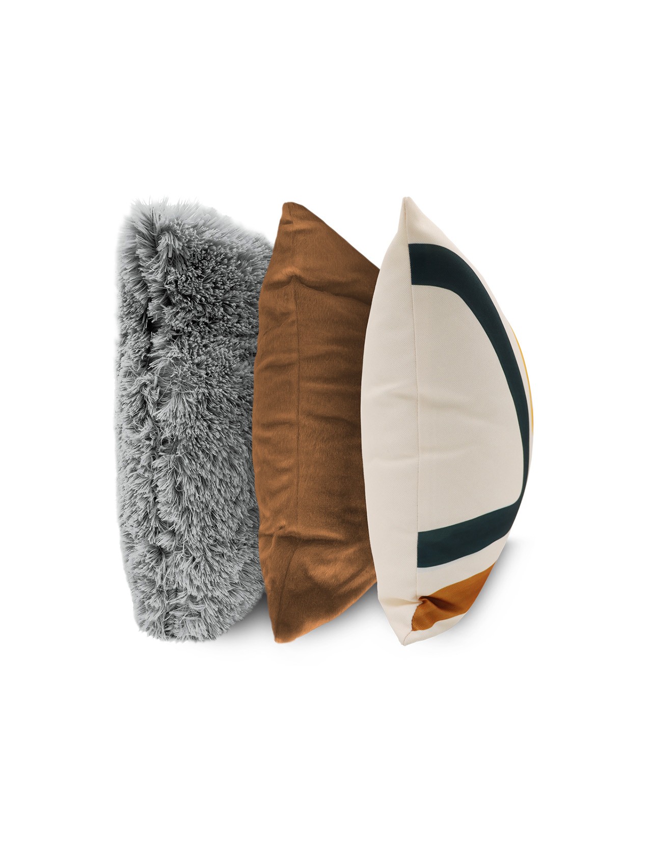 Set de 3 Cojines Coprire 45 cm Beige