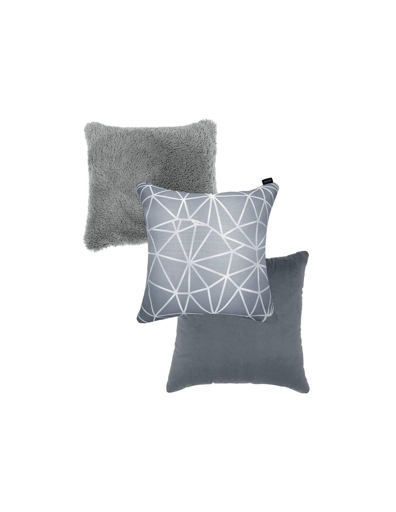 Set de 3 Cojines Coprire 45 cm Plata