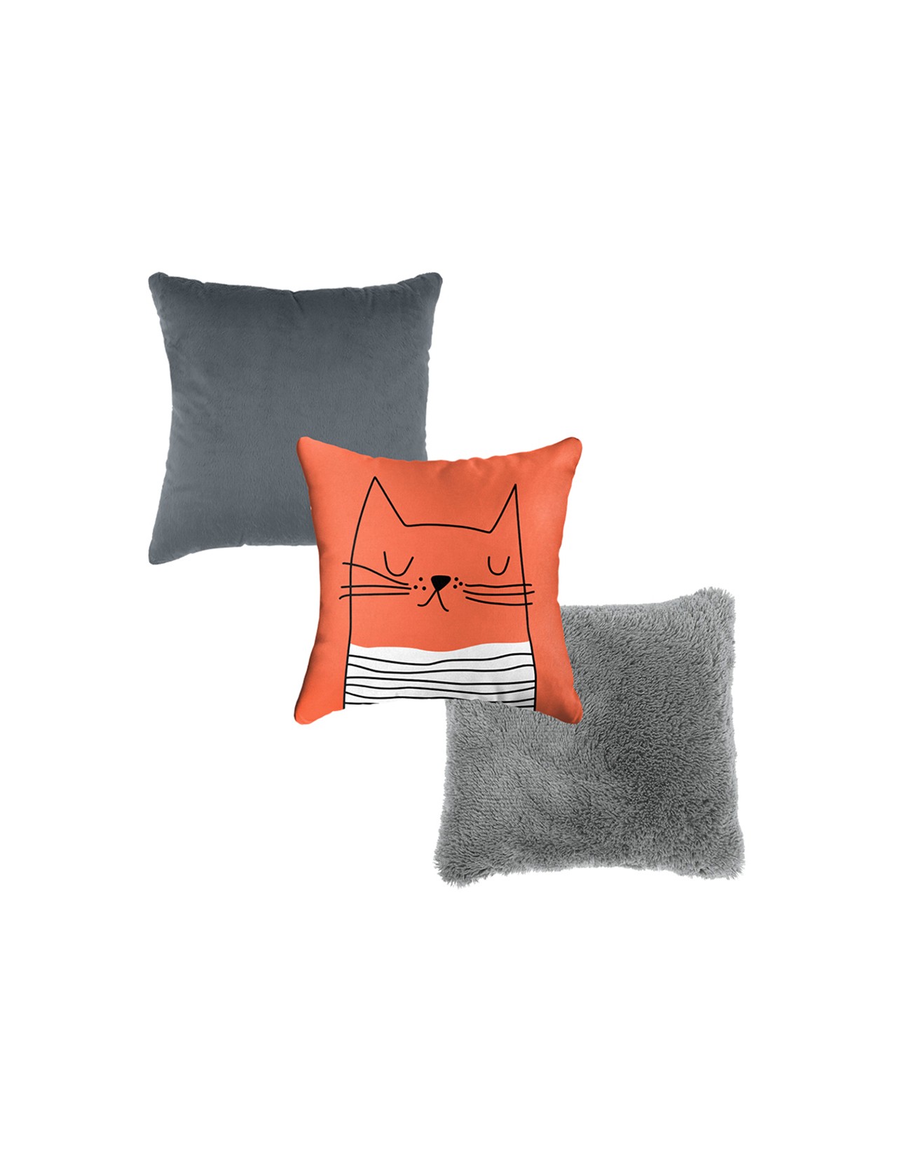 Set de 3 Cojines Coprire 45 cm Naranja