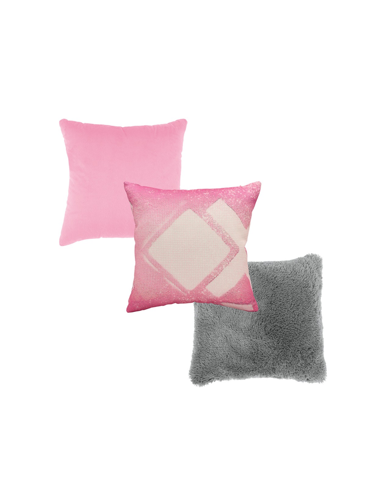 Set de 3 Cojines Coprire 45 cm Rosa