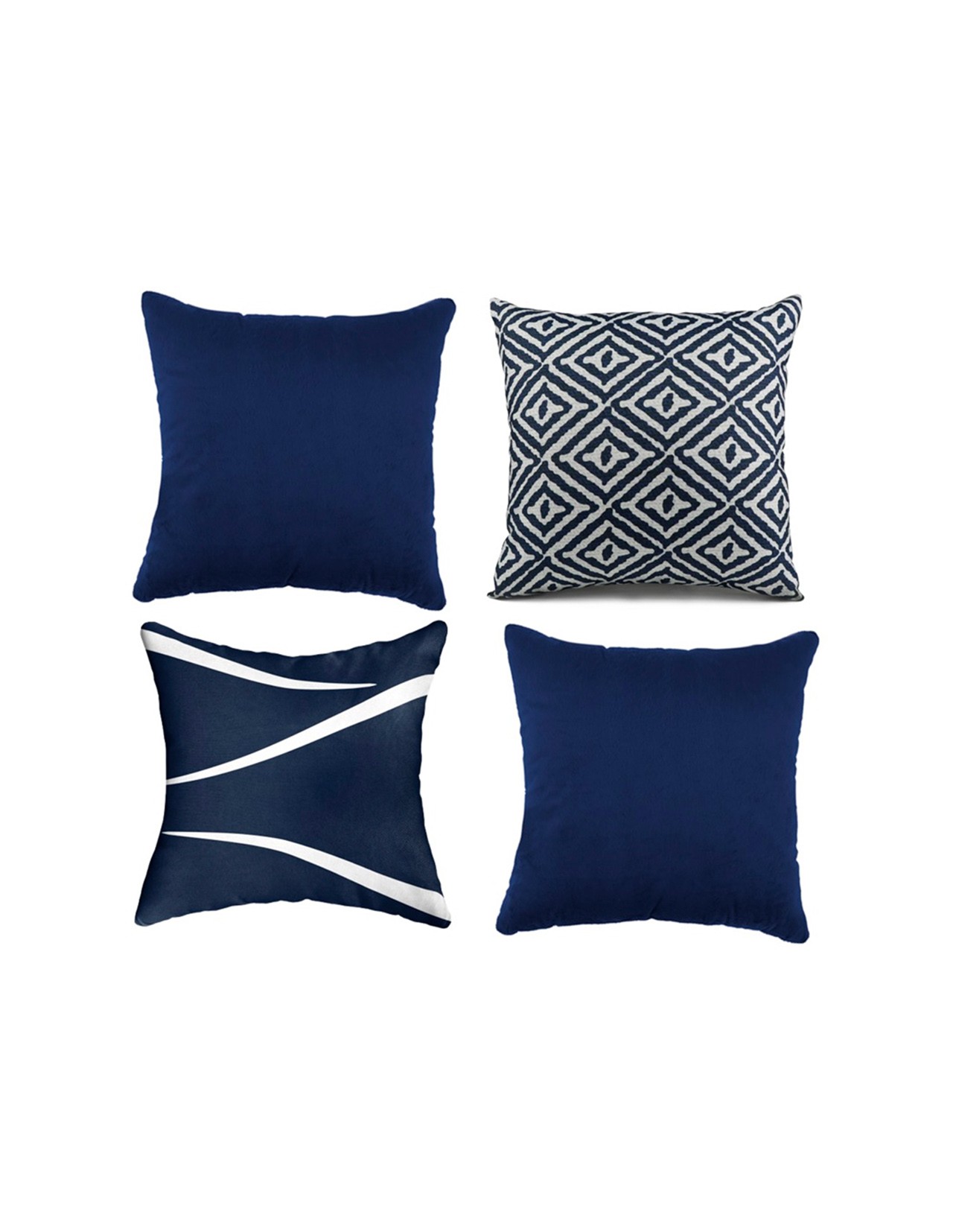 Set de 4 Cojines Coprire 45 cm Azul Marino