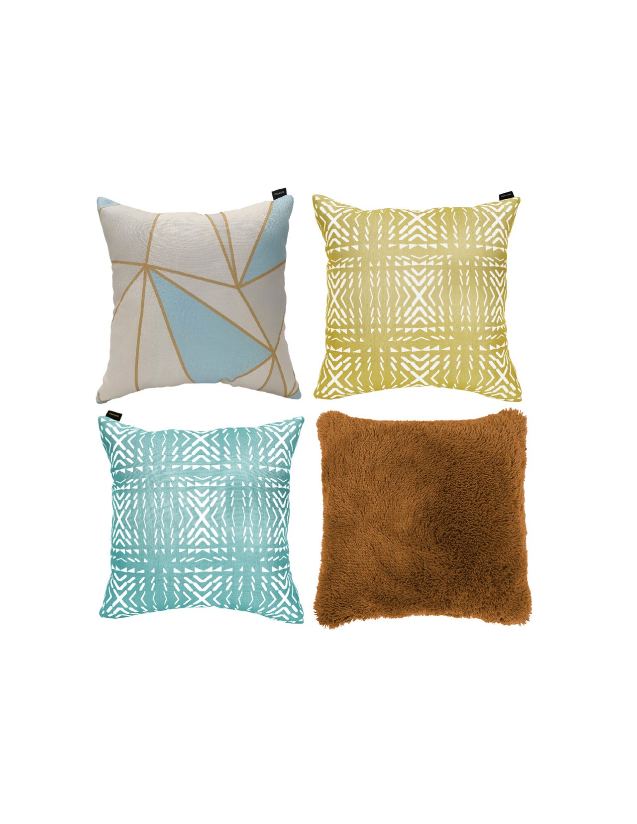 Set de 4 Cojines Coprire 45 cm Turquesa