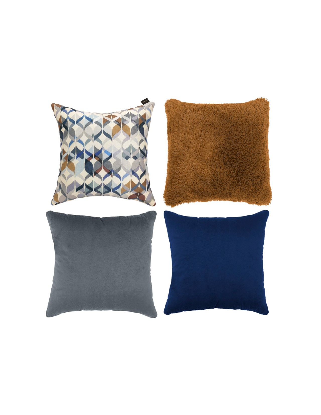 Set de 4 Cojines Coprire 45 cm Caqui