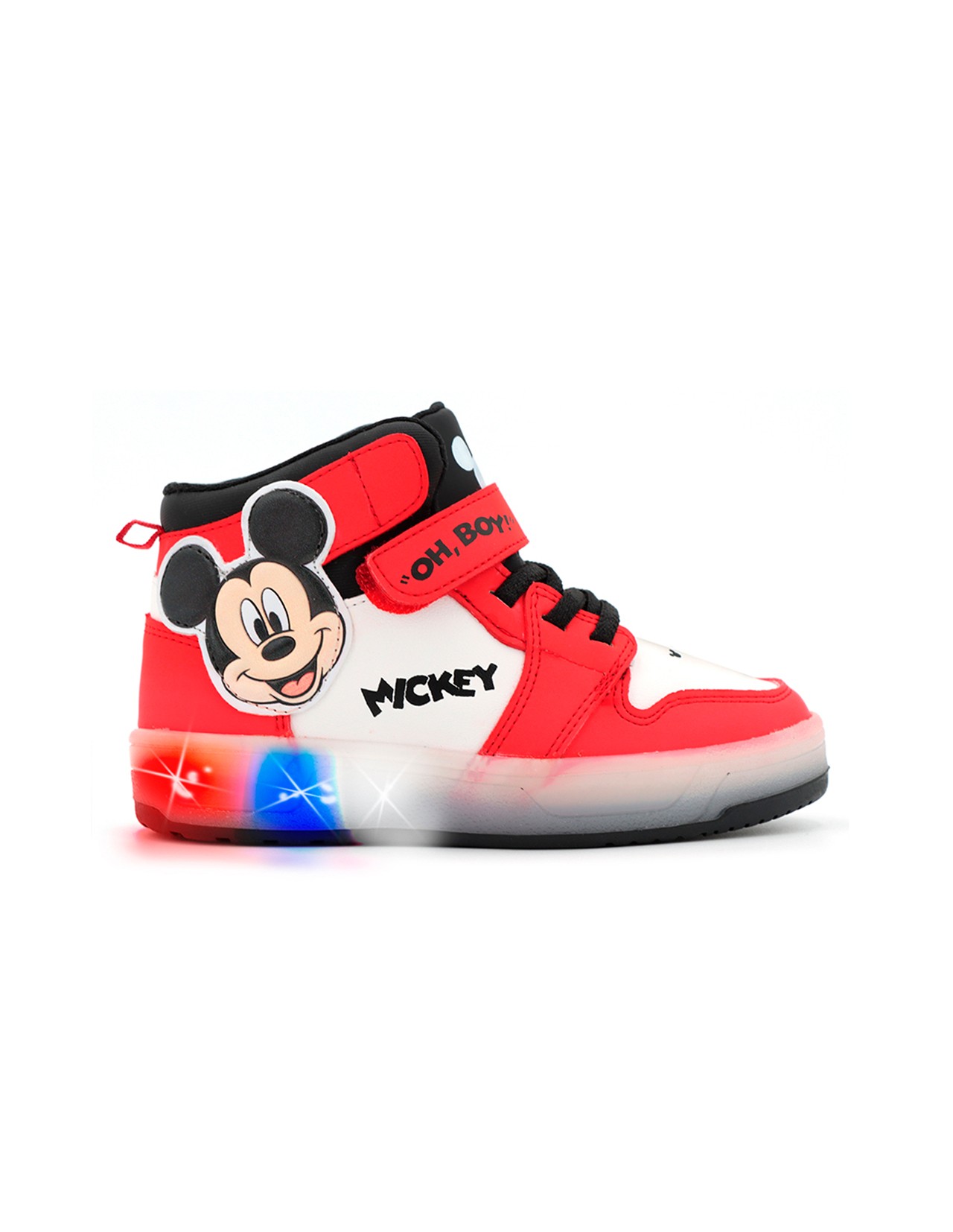 Tenis Disney Mickey Mouse Media Bota Con Luces Para Niño