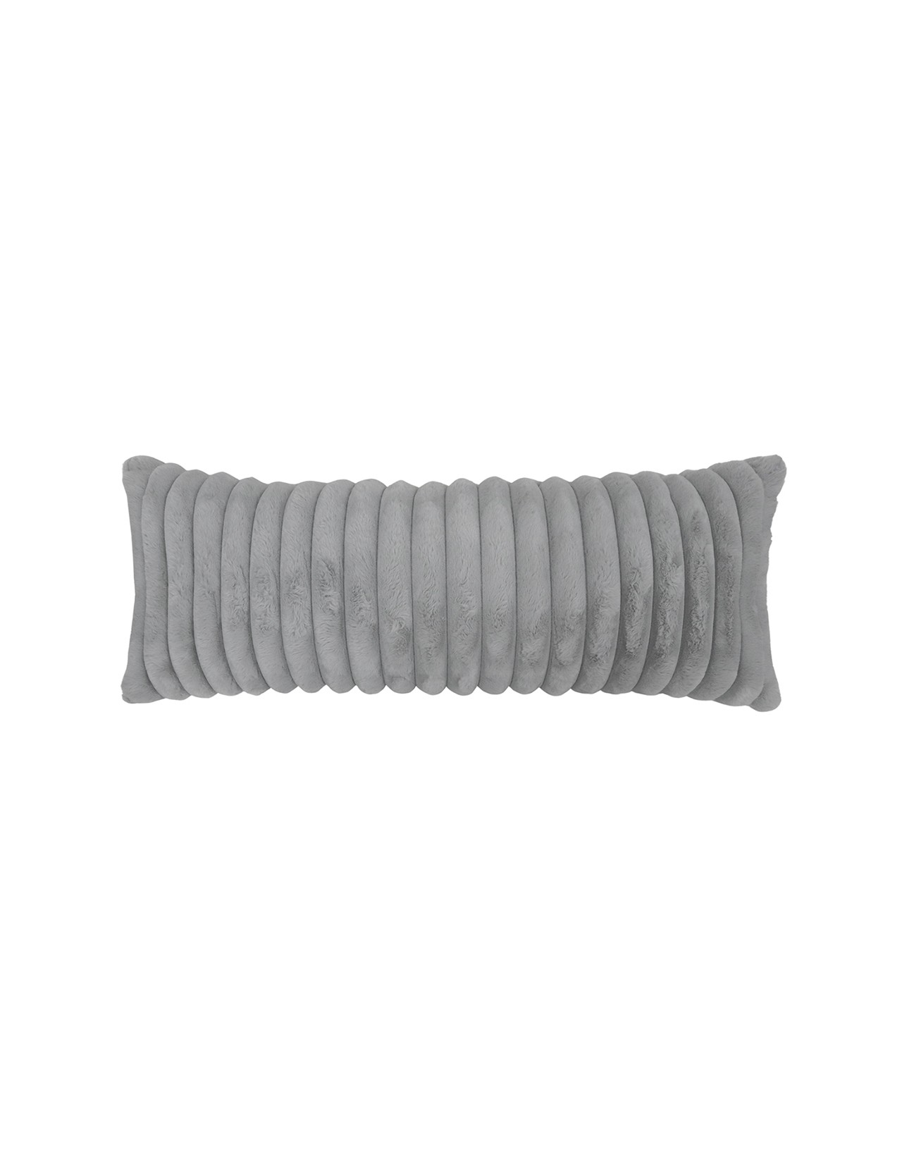 Body Pillow Coprire Peluche Acanalado Gris claro