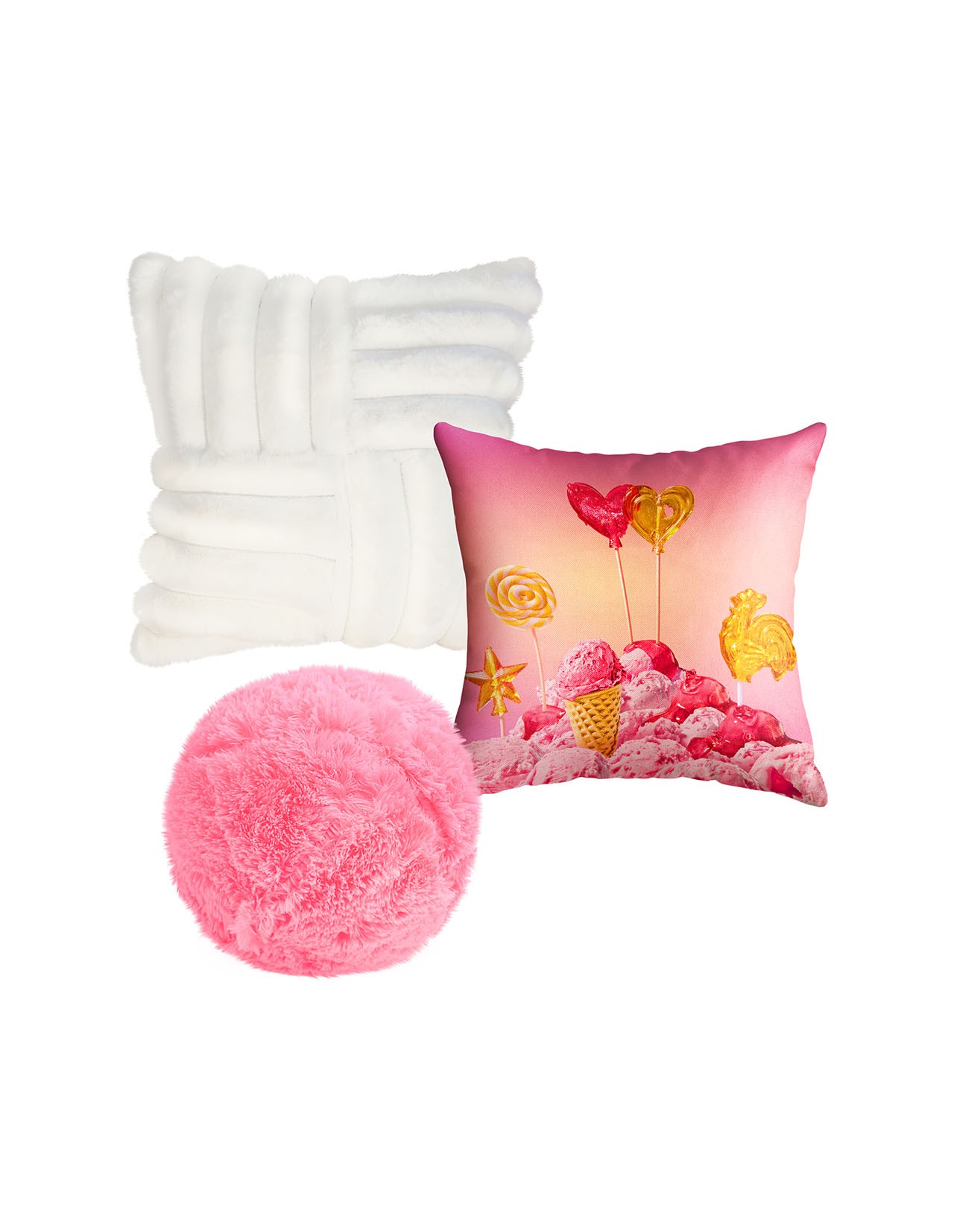 Set de 3 Cojines Coprire Premium 45cm Rosa