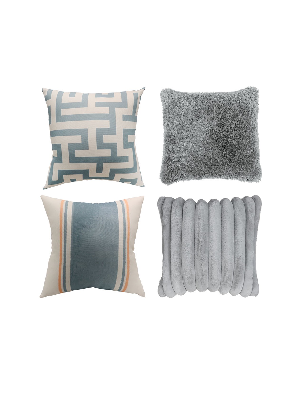 Set de 4 Cojines Coprire Premium 45cm Gris Claro