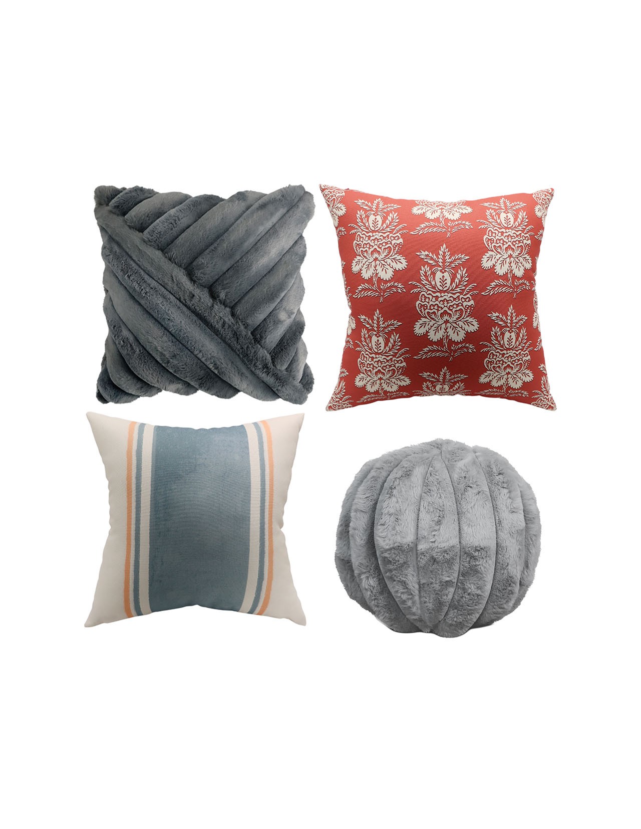 Set de 4 Cojines Coprire Premium 45cm Gris Medio