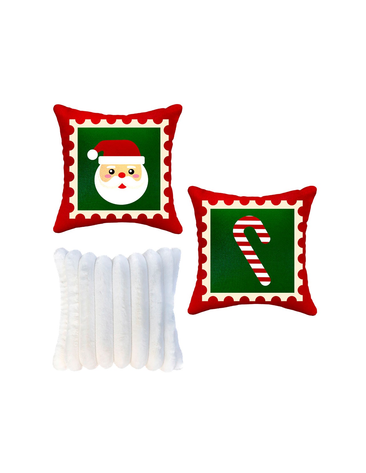 Set Decorativo de 3 Cojines Navideños