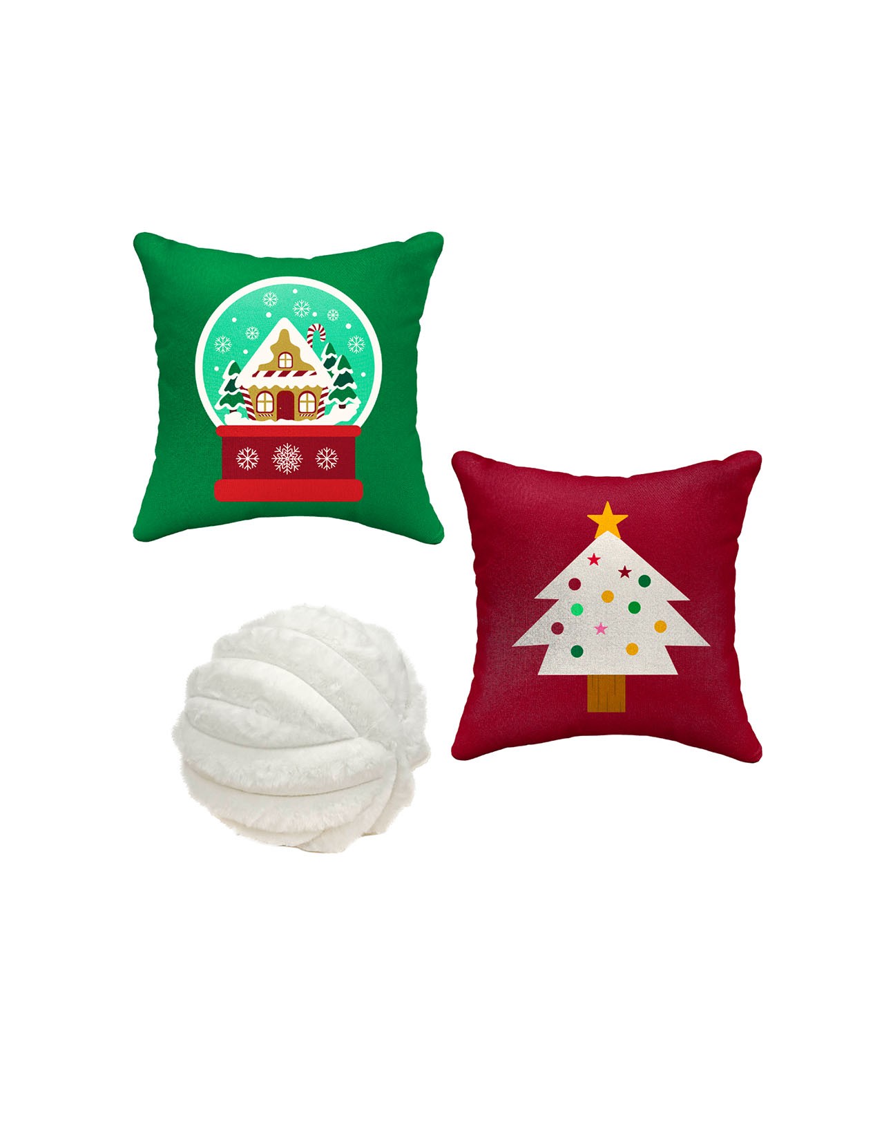 Set de 3 Cojines Decorativos Navideños