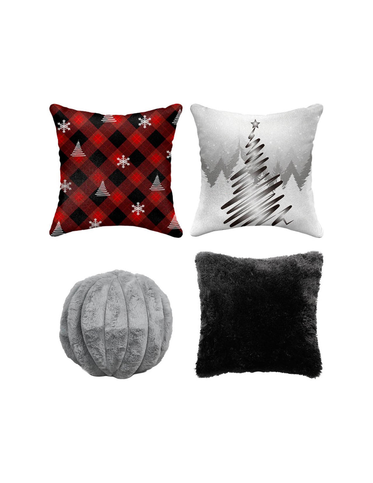 Set de 4 Cojines Decorativos Navideños