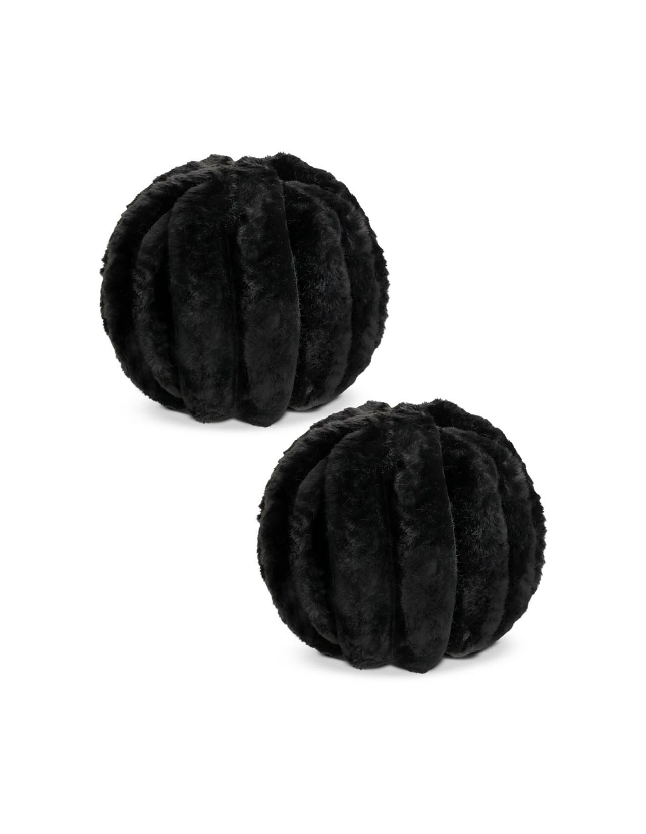 Set de 2 Cojines Coprire Esfera Rayas 30cm Negro