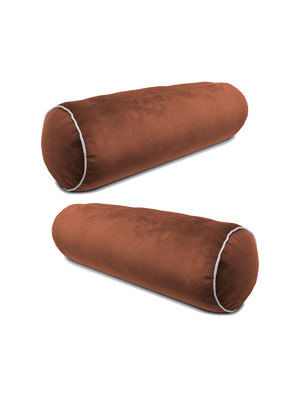 Set de 2 Cojines Coprire Riñonera 60x18cm Marrón