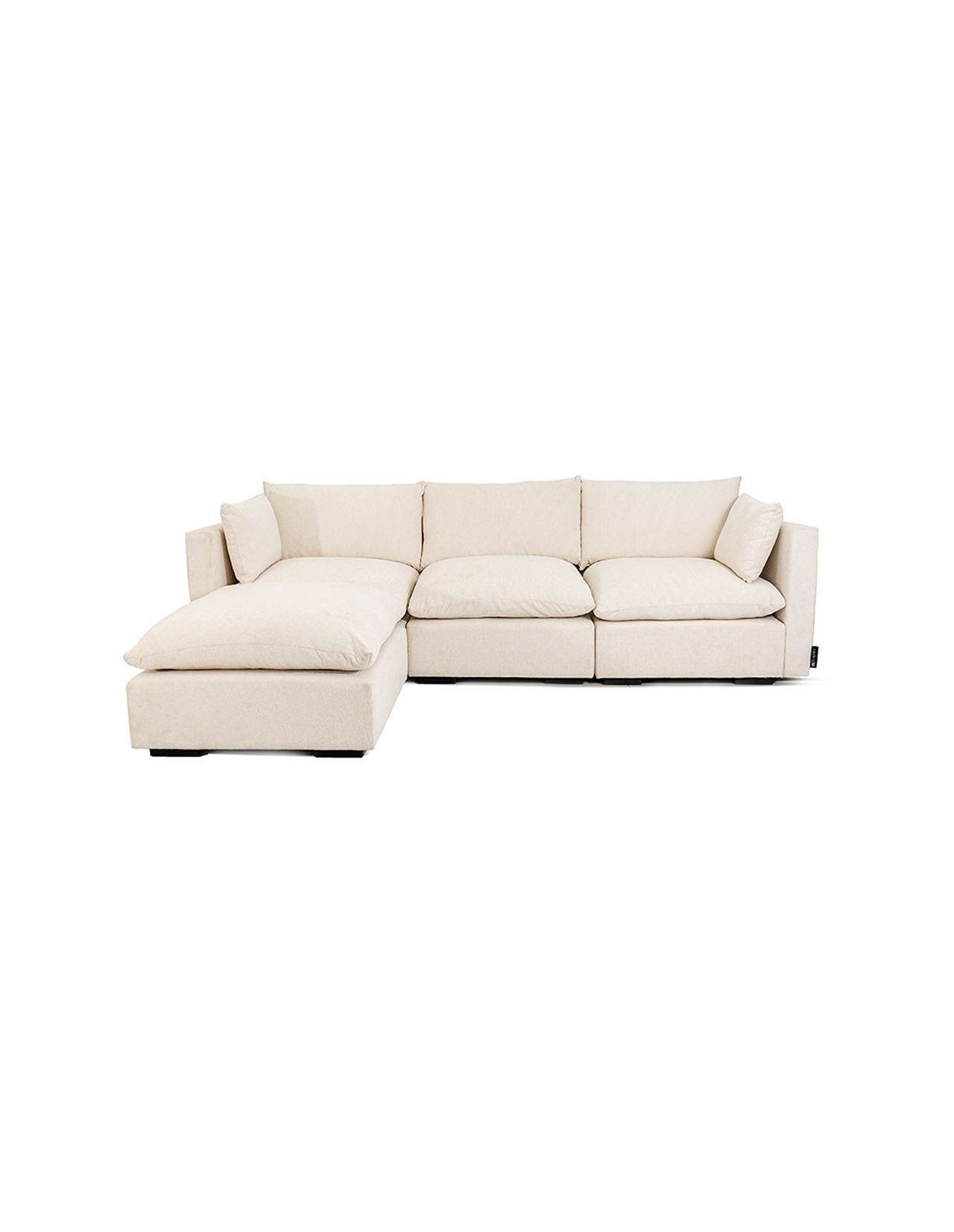 Sala Modular Coprire 3 Plazas + Taburete Georgia Beige