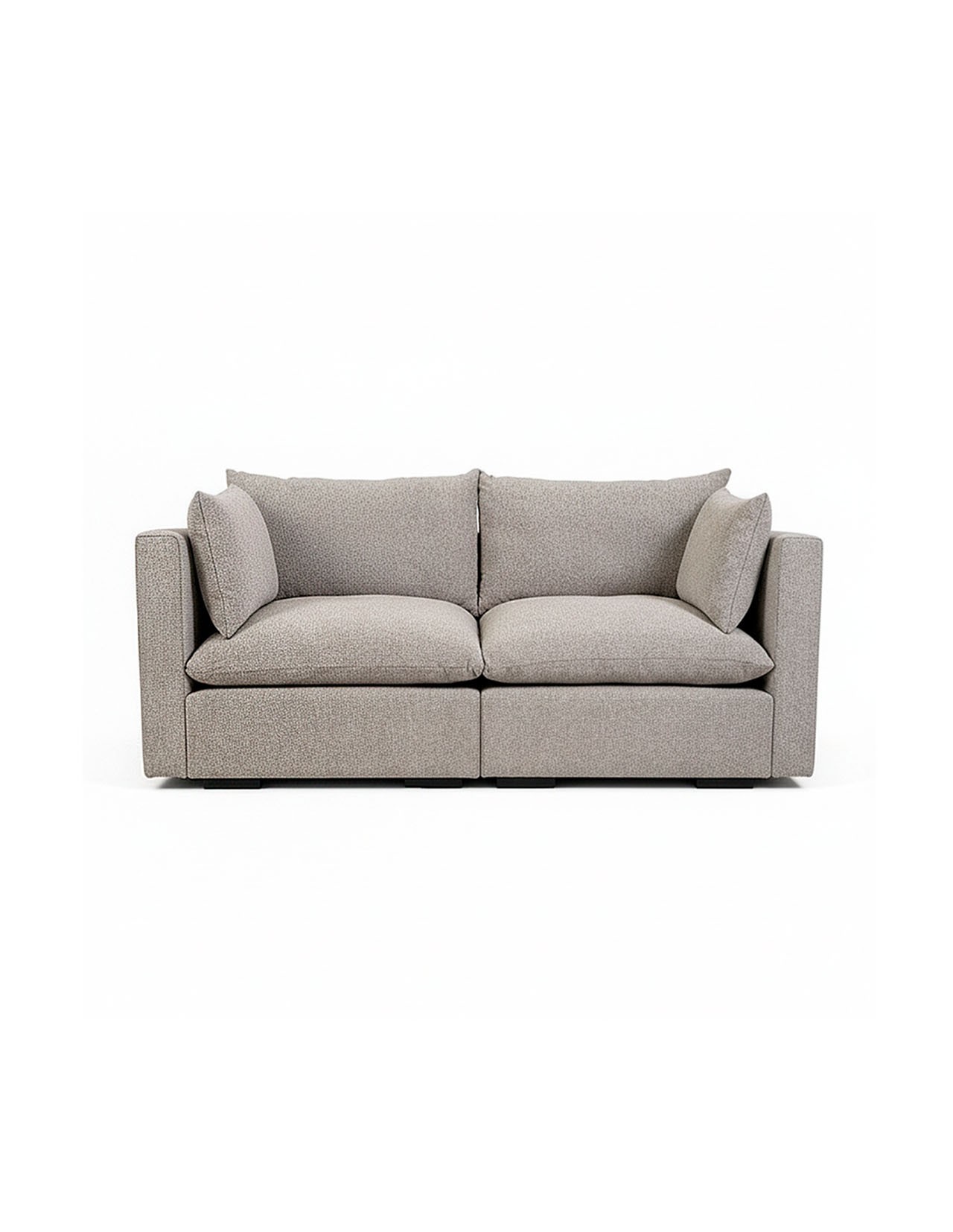 Sillón Modular Coprire Georgia 2 Plazas Gris Claro