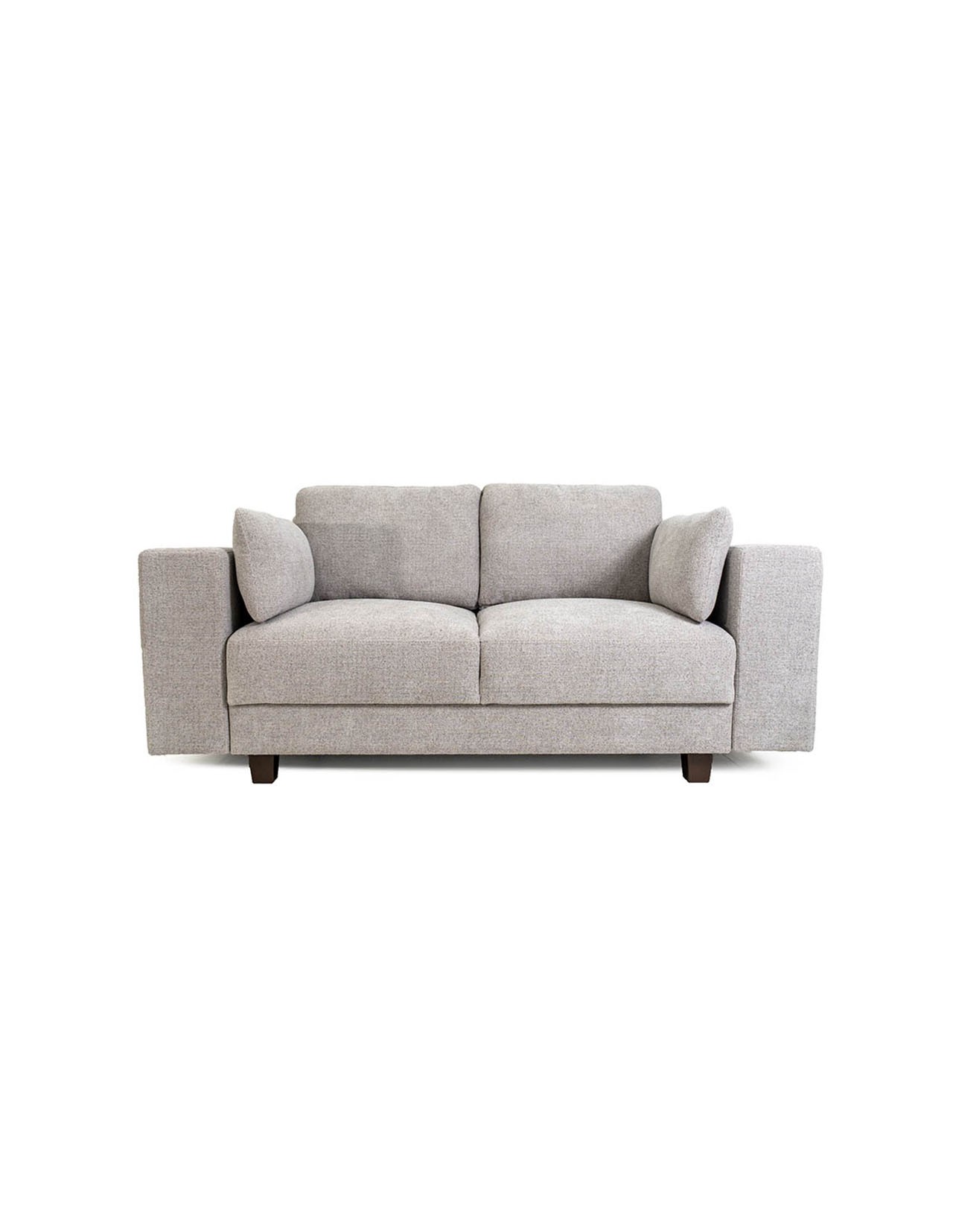 Sillón Coprire 2 Plazas Moderno Tuki Gris Claro