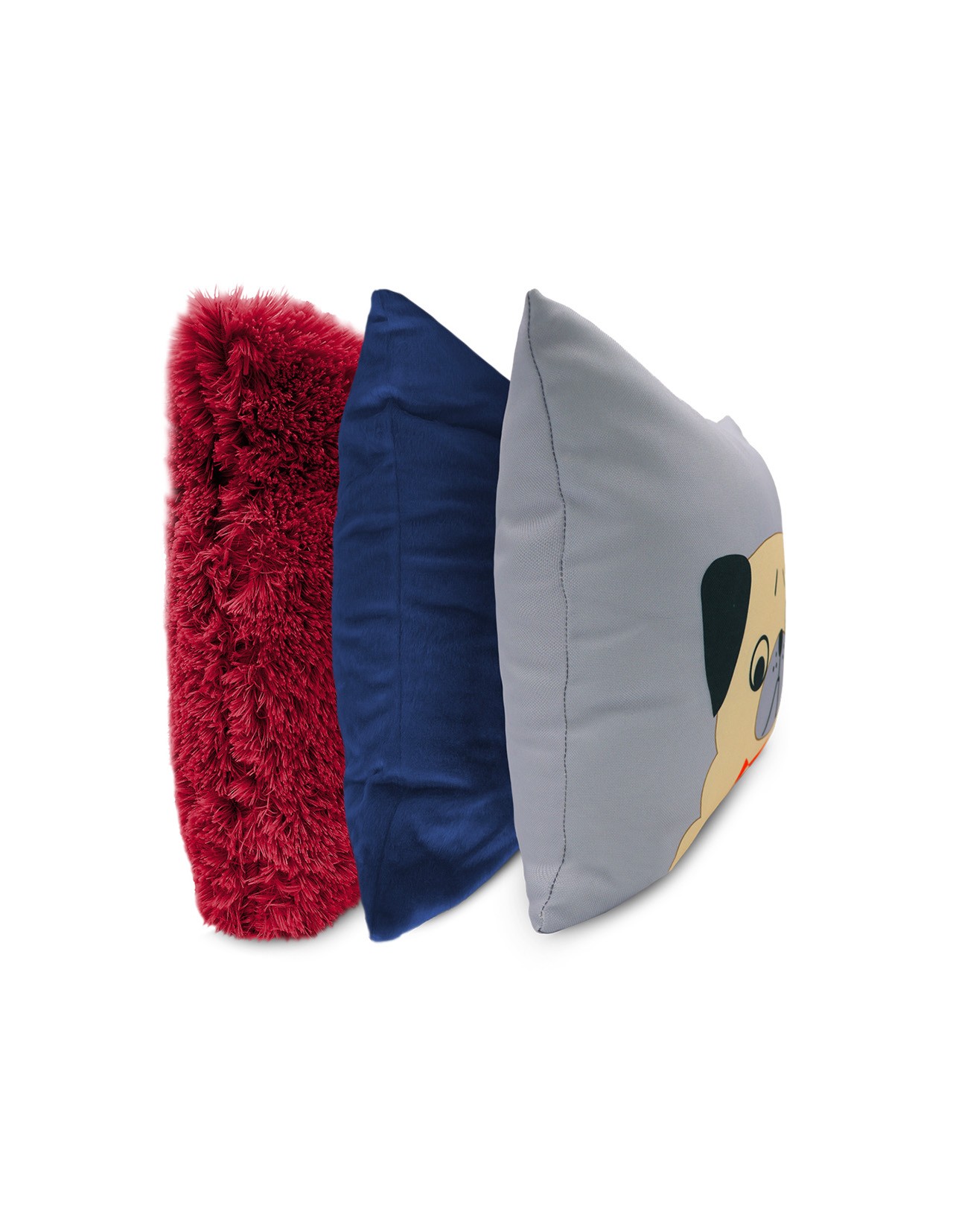 Set de 3 Cojines Coprire 45 cm Bordo
