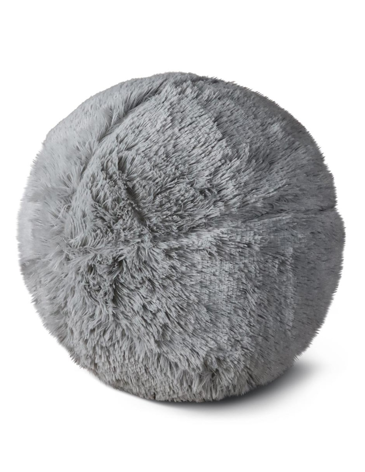 Set 2 Cojines Coprire Esfera Peluche 30cm Gris